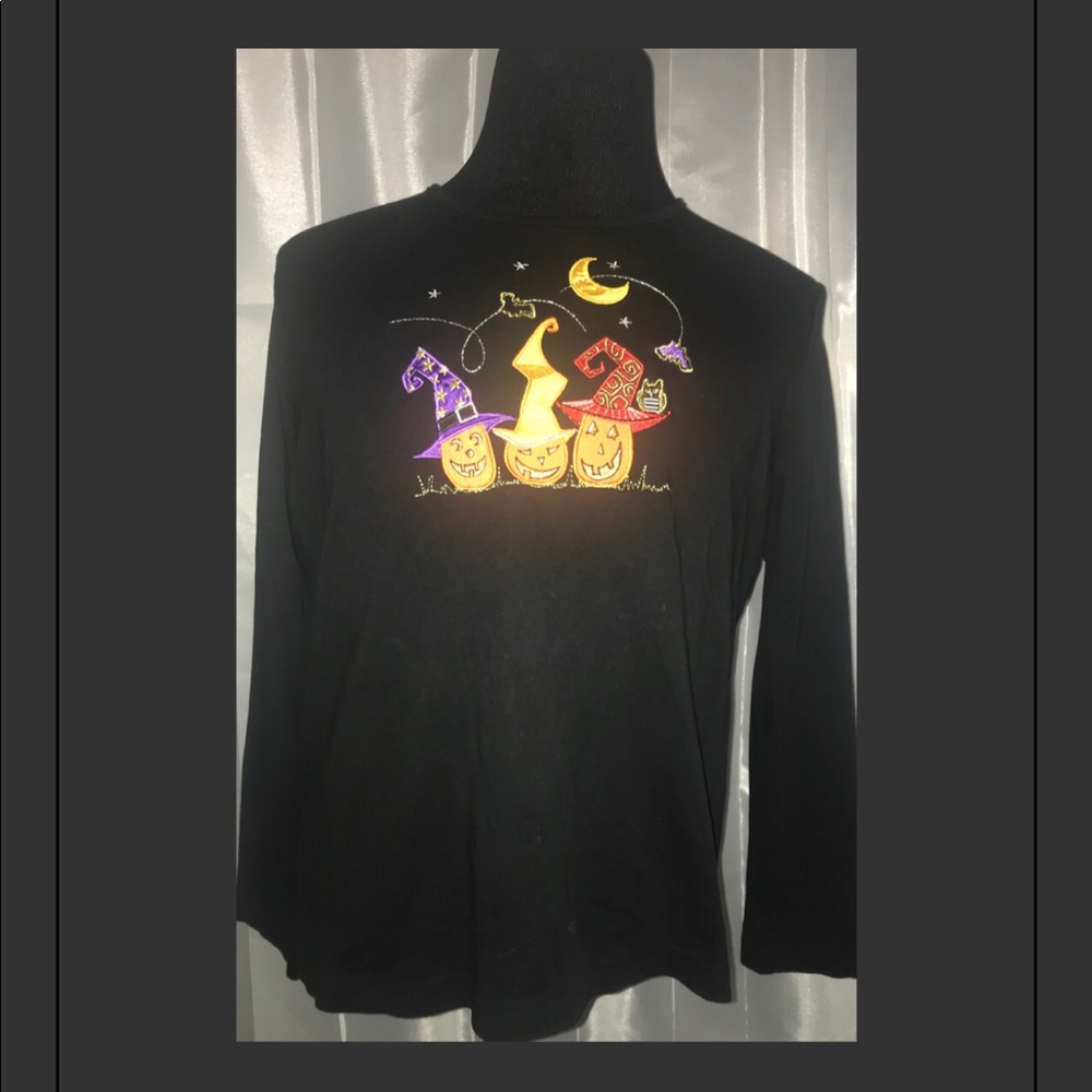 WOMENS WHITE STAG HALLOWEEN 3 PUMPKIN SHIRT XL